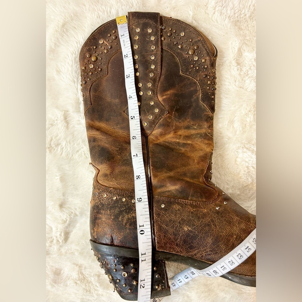 Ariat Womens Rhinestone Cowgirl Boots in Sassy Brown Size 7 - Picture 12 of 15